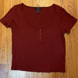 Forever 21 rust crop top